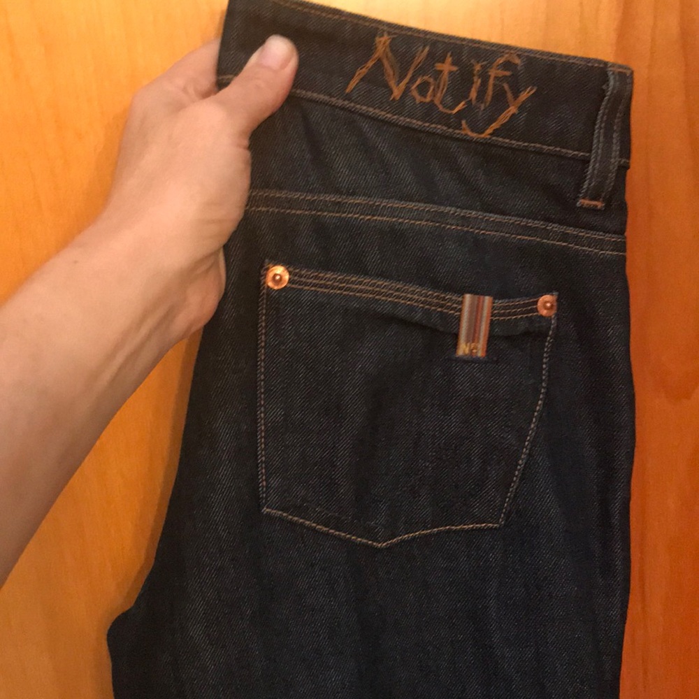 wideleg cotton elasthane Jeans Dark blue denim